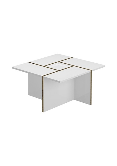 Sılva Orta Sehpa - Beyaz / Beyaz Beyaz/ceviz