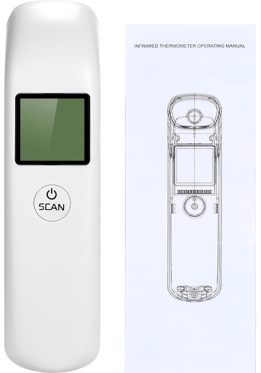 Hfambition Elden Tutulan Kızılötesi Atıcı, Dokunmadan Ölçüm, Lcd Ekranlı, Çift Renkli Arka Işık, Hızlı Ve Hassas Sıcaklık Ölçer Pil Yok
