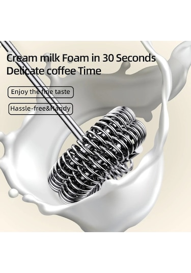 Ulzyvf Yumurta Tip-c Süt Siyah Siyah Şarj Pişirme Mini Makinesi Köpürtücü Köpük Kahve Kablosuz In Hız Elektrikli El Çırpma Çırpıcı Araçları 3 2 1 + Ot Siyah