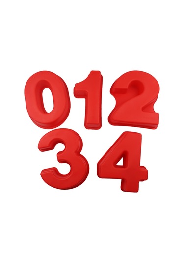 Dijital Silikon Kek Pişirme Kalıp Diy Yapımı Kurabiye Kalıp, Size:number 4 Mavi