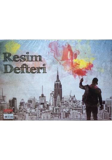 Resim Defteri 15 Yaprak Orta Boy Spiralli Telli 25x35