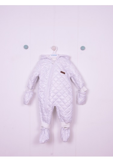 Ekru Mikro Kozmonot Eldiven Patikli Astronot Tulum Ekru