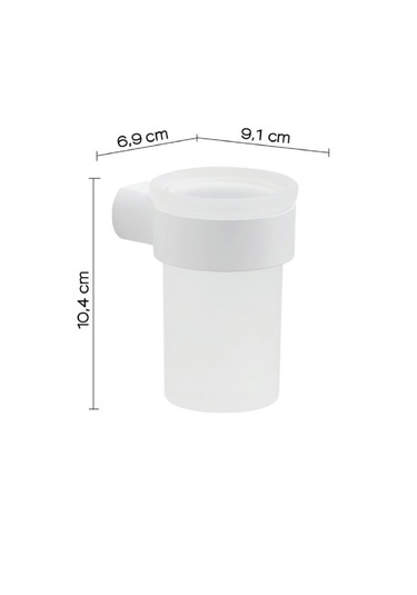 Pirenei Duvara Monte Diş Fırçalık - Mat Beyaz