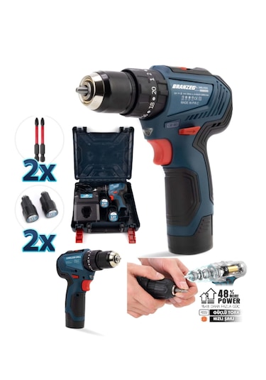 Branzeg DWE-CD24 12 V Akülü Vidalama Şarjlı Matkap