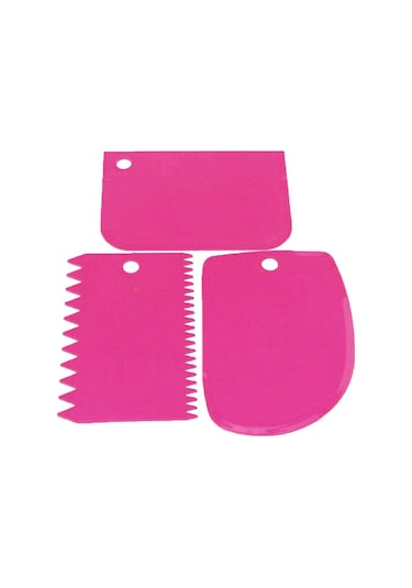 Gül Kırmızı Hamur Kazıyıcı Buzlanma Fondan Kek Dekorasyon Düz Pürüzsüz Pürüzlü Kenar Spatula Pişirme Pasta Araçları