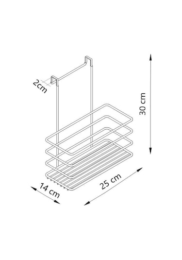 Teknotel Askılı Dolap İçi Tek Katlı Banyo&mutfak Rafı Mat Siyah S Siyah