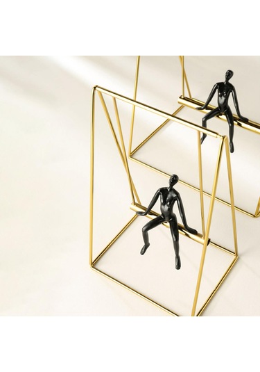 Suntek Salıncak Figürü Reçine Heykelcik Oturma Odası Soyut 29,5cmx41,5cm