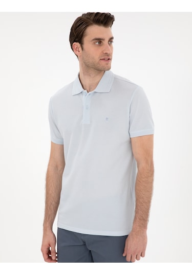 Pierre Cardin Erkek Buz Mavisi Tişört Basic 50306448-vr095 Buz Mavisi