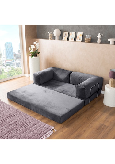 Argimo Godila Çok Amaçlı Sofa Çift Kişilik Yatak Koltuk Antrasit