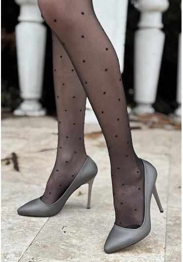 Modadua Hillar Platin Saten Stiletto Ayakkabı Çok Renkli