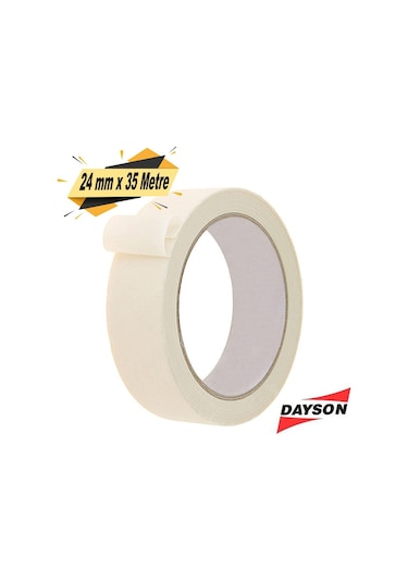 Dayson Maskeleme Bandı Kağıt Bant Beyaz 24 Mm X 35 Metre