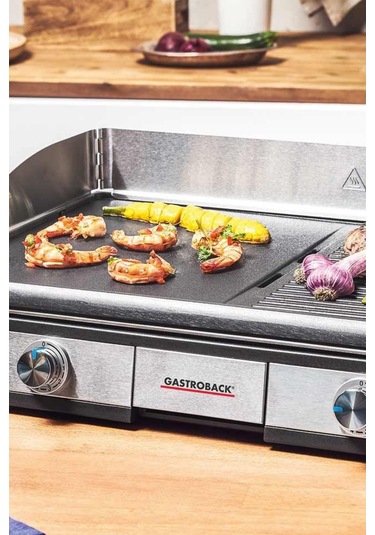 Gastroback Advanced Pro Bbq Elektrikli Masaüstü Grill 2300w 1500 Cm² Kamp Ocağı Gri