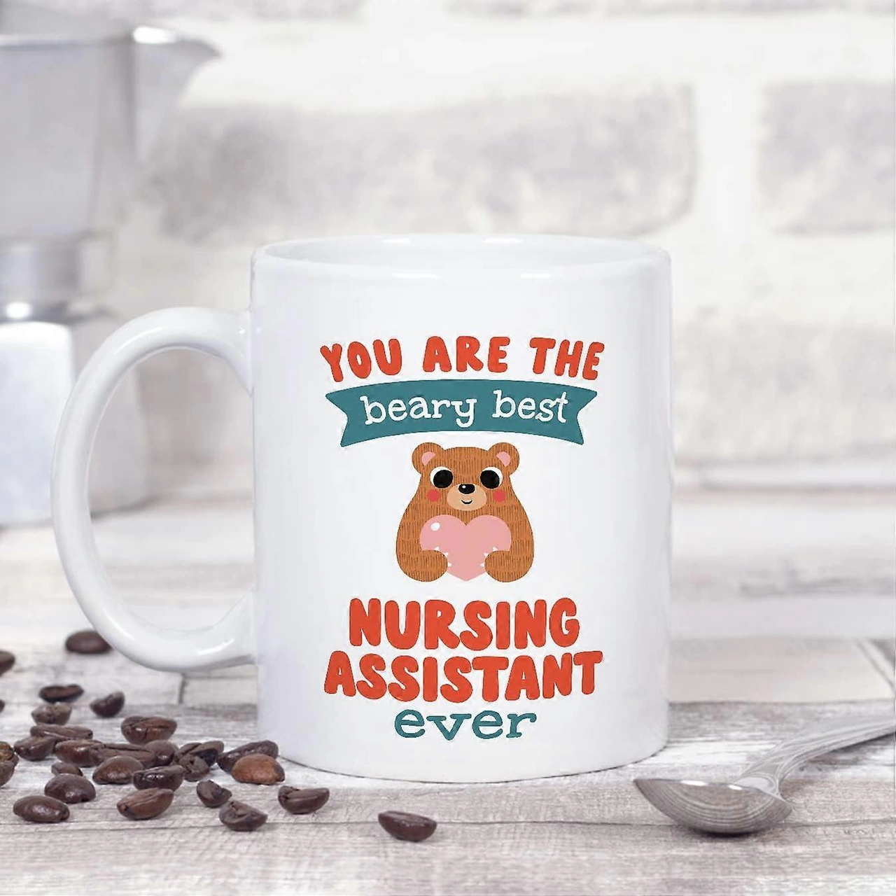 Hemşire Kupa Sen En İyi Ayısın Meslektaşlarınız İçin Komik  Seramik 33 Cl Kupa