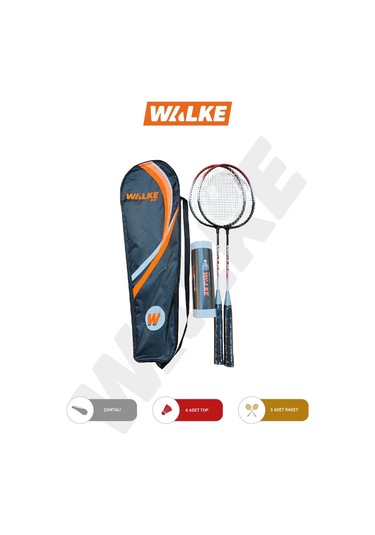 Walke Badminton Raket Seti Çantalı 6 Adet Top Hediyeli