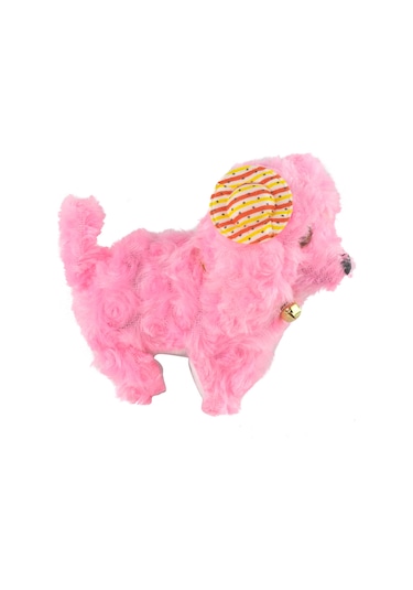 Oyuncak Pelüş Köpek Sevimli Köpek Sesli Hareketli Pembe