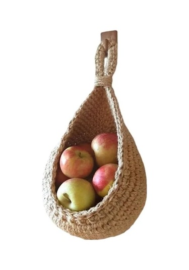 Meyve Ve Sebzeler İçin Duvara Monte Sepet, Bohem Tarzı, Kır Tarzı, Mutfak Depolaması İçin El Dokuması Pl -