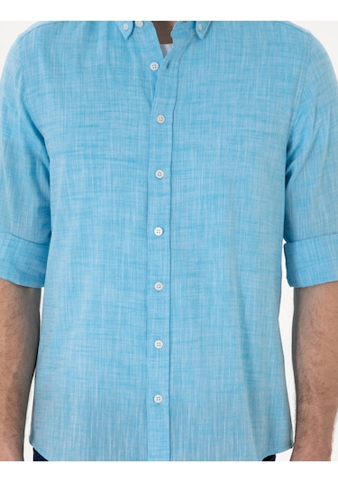 Pierre Cardin Erkek Aqua Gömlek Desenli 50307025-vr007 Aqua