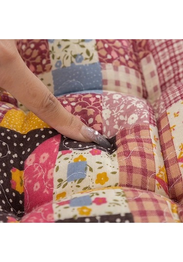 Maxaccess Renkli Desenli Yastık Kılıfı - Esnek, Yumuşak, Rahat, Kırmızı Örgü Ofis Koltuğu Minderi Kırmızı Izgara