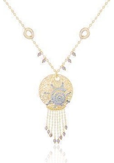 Diamond Line-Gülaylar - Sarı Altın 14 Ayar Trend Kolye N11.25319