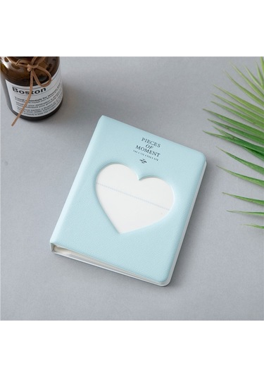 İçi Boş Kalp 64 Cepler Fotoğraf Kitabı Albümü İsim Kartı Tutucu Fujifilm Instax Mini 8 / 7s / 70/25 / 50s / 90 Hafif Nane