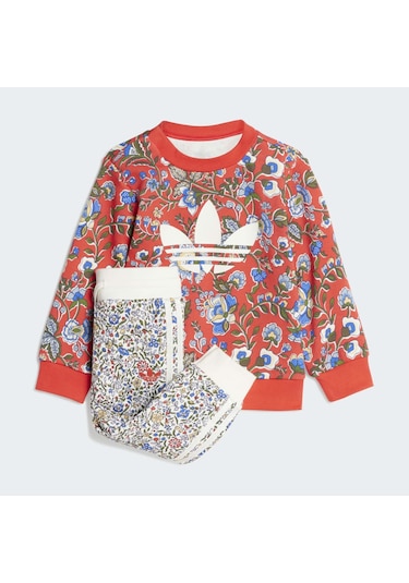 Adidas Jy3018 Crew Set Çocuk Eşofman Takımı Kırmızı