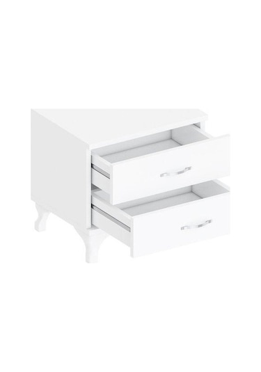 AE-2022 London Beyaz 2 Çekmeceli Komodin Şifonyer