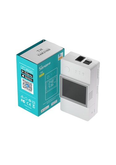 Sonoff TH R3 Elite 16AH Dijital Ekranlı Akıllı Sıcaklık ve Nem Takip Rölesi