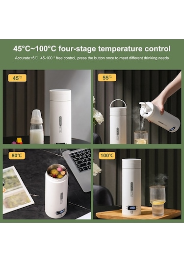 Ebitda 300w 500ml Elektrikli Isıtma Su Bardağı, Akıllı Sıcaklık Kontrol Kazanı, Sus304 Eu Fişi Çok Renkli