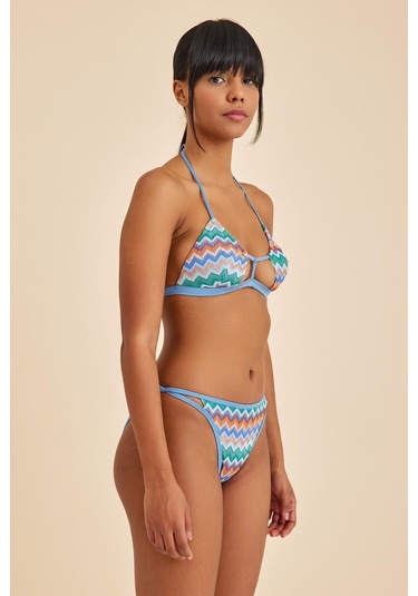 Hawaii Mavi Balensiz Üçgen Bikini Takım Mavi