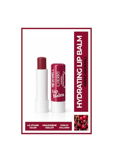 Cherry Hydrating Lip Balm Kiraz Aromalı Nemlendirici Dudak Bakım Kremi 4 Gr