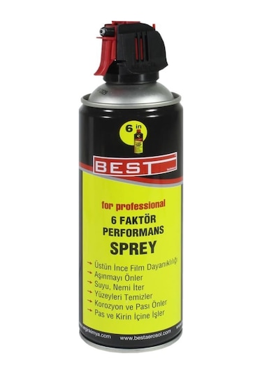 Best 6 Faktör Yağlayıcı ve Pas Önleyici Performans Spreyi 200 ML
