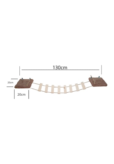 Peluş Basamaklı Kedi Köprüsü Peluş Raf Duvar Kedi Yolu Parkur