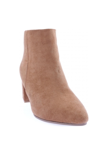 Dgn 111-2164-22k Kadin Fermuarli Topuklu Kisa Bot 111-2164-R1783 Taba