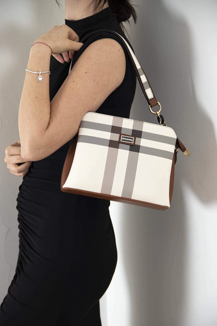 Silver Polo Kadın Omuz Çanta 937 Krem - Taba