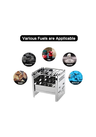 Mufunye Çadırda Ve Piknikte Kullanılabilir Çıtırlık Sağlayan Kolapslanabilir Çelik Barbekü Izgarası Gümüş