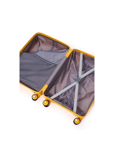 Elatae Exclusive Pro Polipropilen Kabin Boy Kırılmaz Valiz Sarı 5239