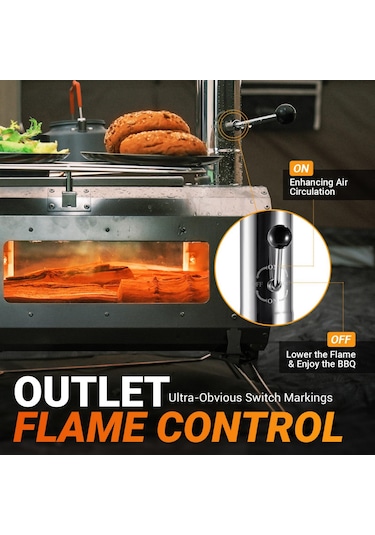 Kingcamp Surefire Stove M Bushcraft Premium Kamp Sobası Gümüş