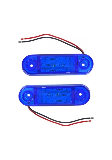 Tas 24v Side Marker Lamba 9 Ledli Mavi 8,5x2,5 Cm Tas.018m-24 2 Li