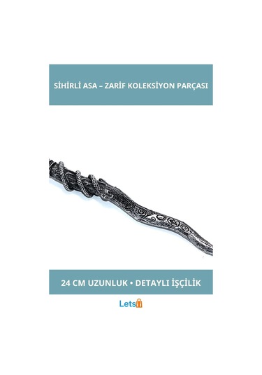 Polyester Sihirli Asa 24 Cm Fantastik Aksesuar 1 Adet