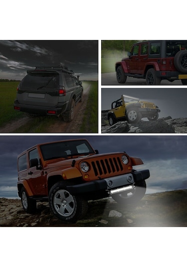 18w 6 Led Tek Sıra Yayıcı Off Road Gündüz Farı Lambası Projektör