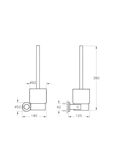 VitrA Ilia Tuvalet Fırçalığı Krom  A44384