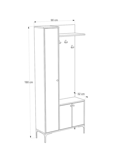 Liner Vestiyer Portmanto Ahşap