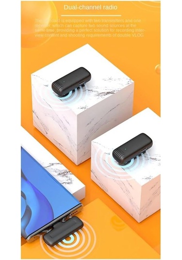 Mini Kablosuz Yaka Mikrofonları Tak Ve Çalıştır Gürültü Azaltma