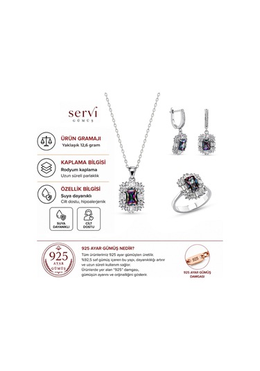 Servi 925 Ayar Gümüş Radiant Baget Set-33 74717337
