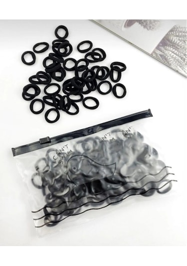 Shopiolog Plastik Su Geçirmez Çantalı Minik Lastik Toka Siyah