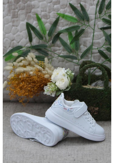 M.p 242 3317 Beyaz Rahat Hafif Kız Çocuk Ayakkabı 001