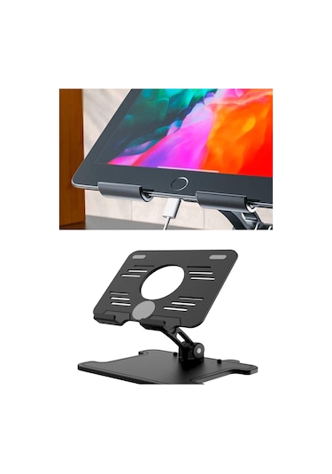 Katlanabilir Taşınabilir Masaüstü Tablet Standı Taşınabilir Tablet Şarj Standı Ayarlanabilir Stant
