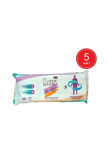 Lux Hasta Vücut Temizleme Havlusu 5 X 50'Li