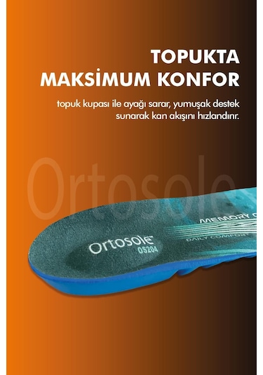 Ortosole - Ortopedik Memory Foam,  Natural Kemer Destekli Tabanlık