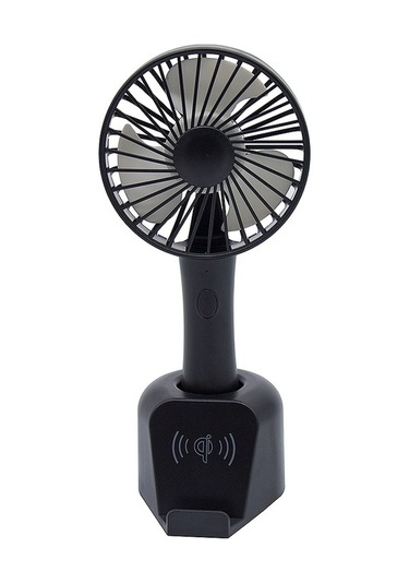 Yunboo Taşınabilir Şarjlı Mini Usb Fan - 3 Hızlı Modlu Kablosuz Şarj Özellikli Siyah Siyah